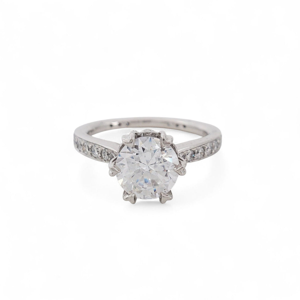 Platinum Setting with Brilliant Diamond Accents – RingMaster Jewelers