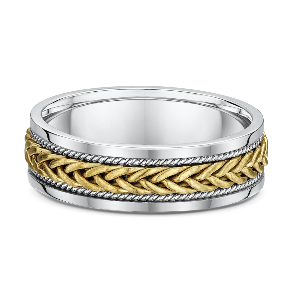 Braided Two Tone 14K Gold Band – RingMaster Jewelers