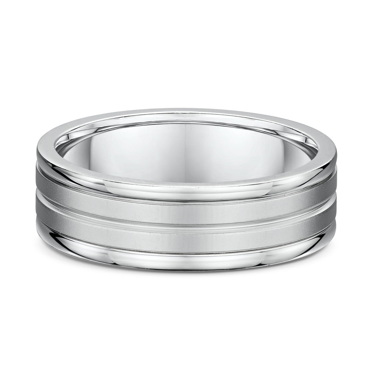 Horizontal Ribbed Bands 7mm 14K White Gold Ribbed Band – RingMaster Jewelers