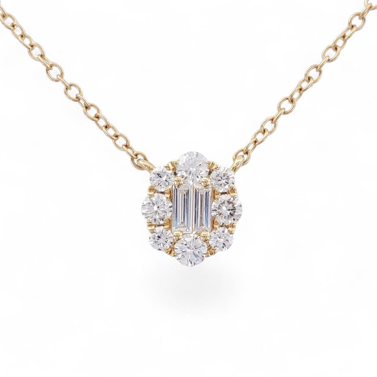 Diamond Pendant in 18K Yellow Gold – RingMaster Jewelers